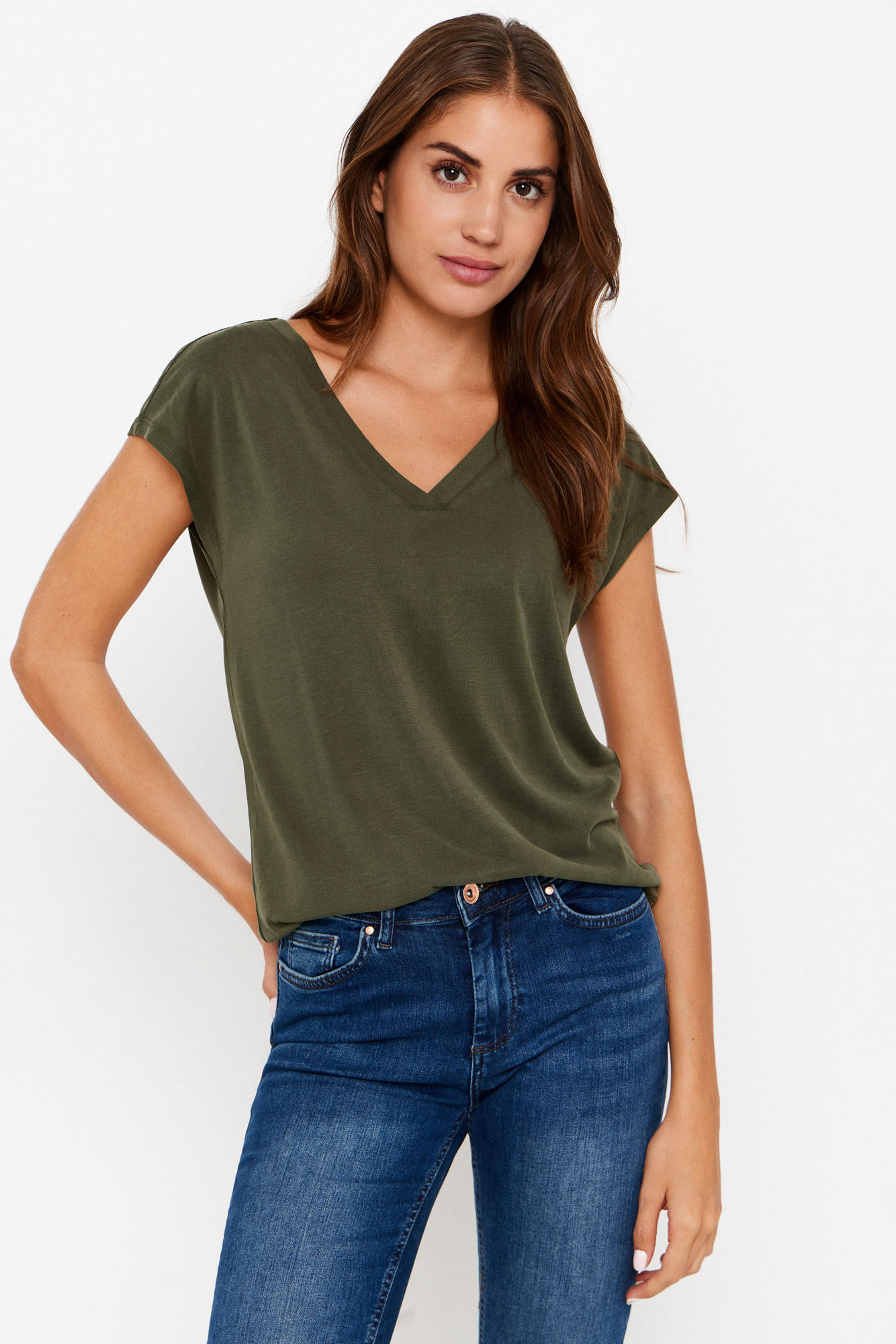 Camiseta de manga curta em modal