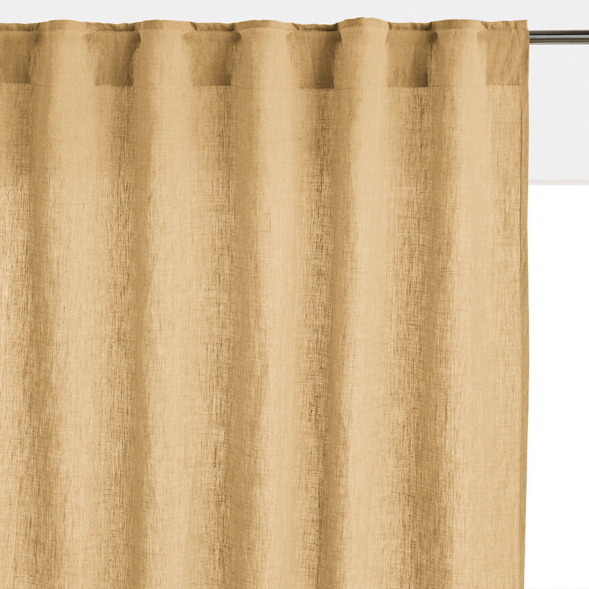 LA REDOUTE INTERIEURS<br>Cortina de linho lavado com laços ocultos, radiador, Onega