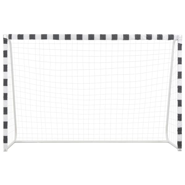 vidaXL Fotballmål 300x200x90 cm metall svart og hvit