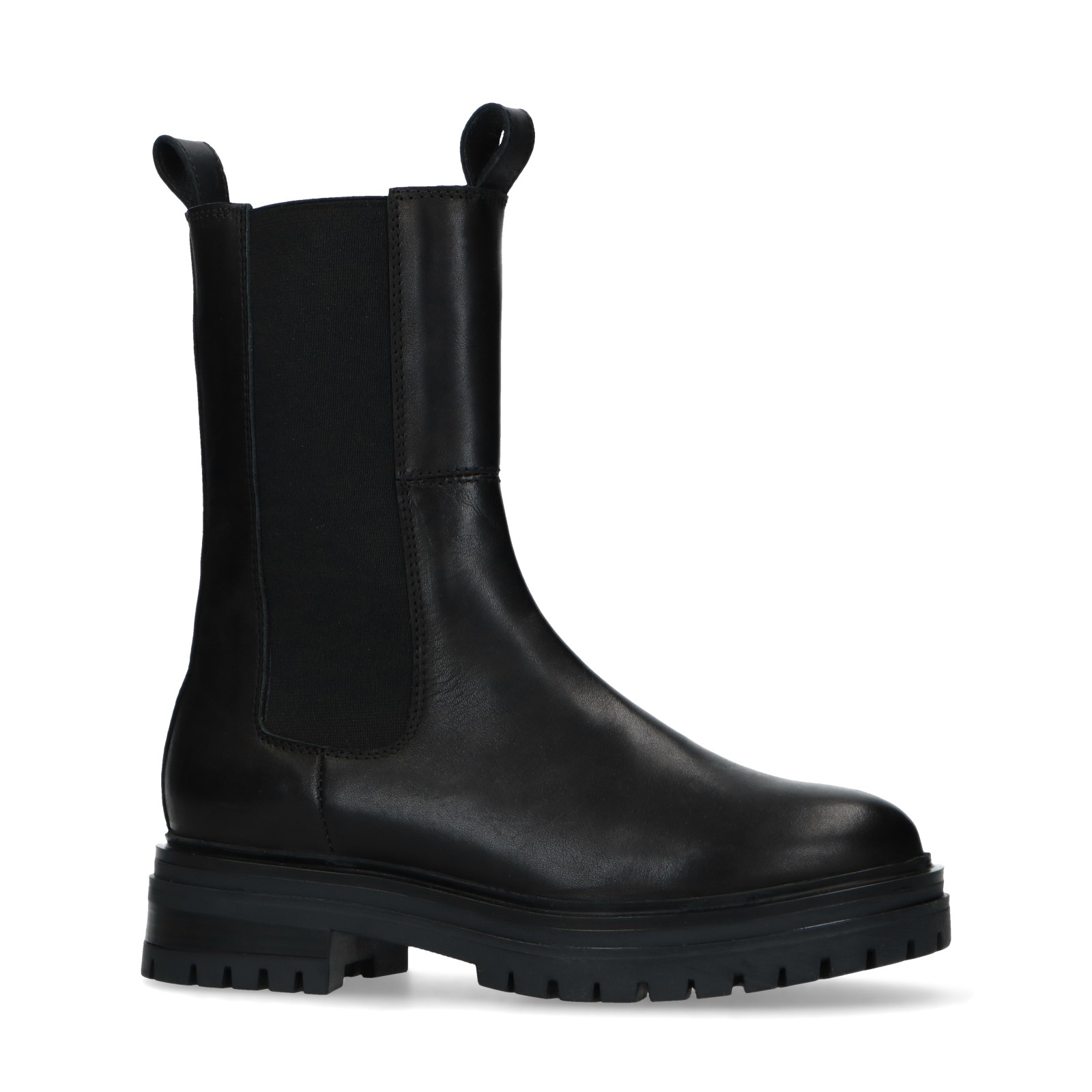 Zwarte leren chelsea boots