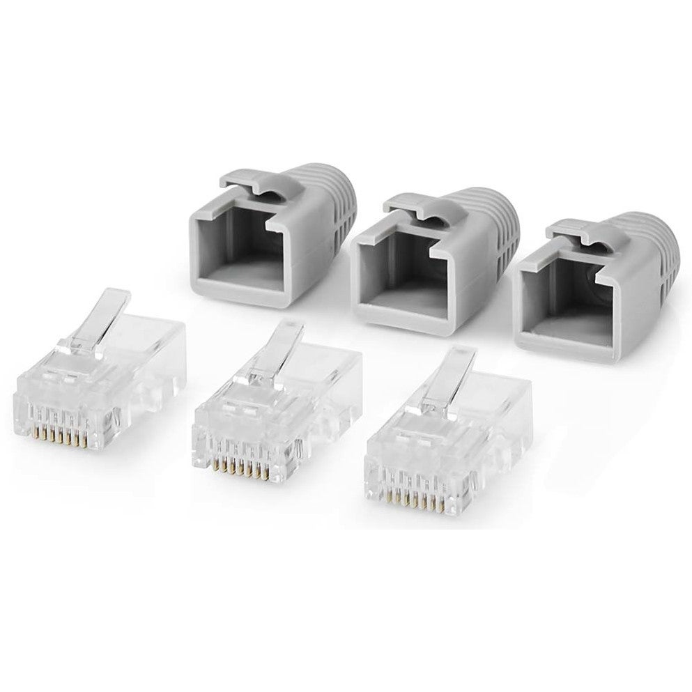 Nedis CCBW89360GY RJ45-connector voor CAT6 UTP netwerkkabel (set van 10)