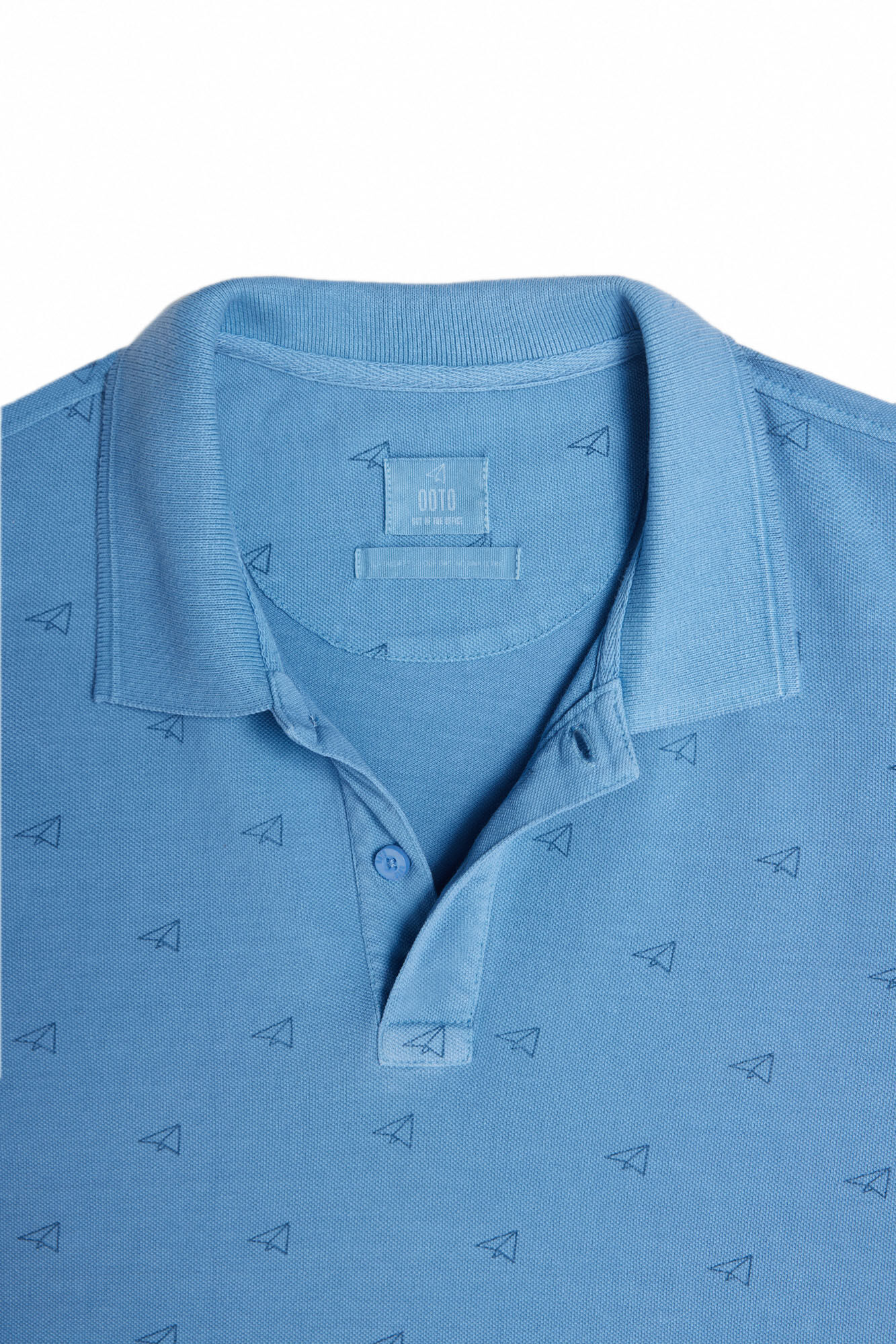 Camisa polo OOTO com estampa de avião - Azul