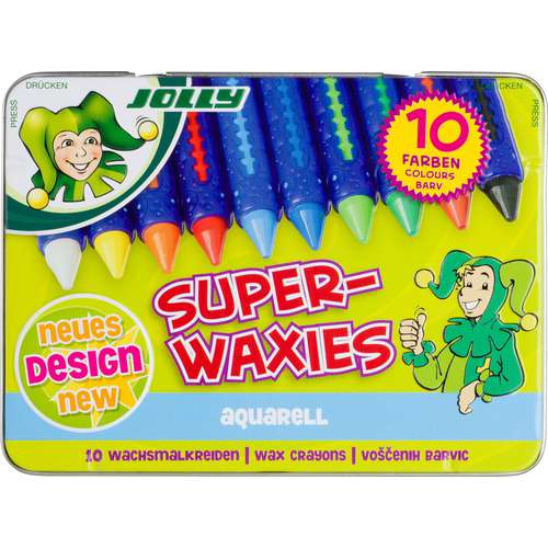JOLLY Superwaxies Aquarell, wasservermalbare Wachsmalkreiden
