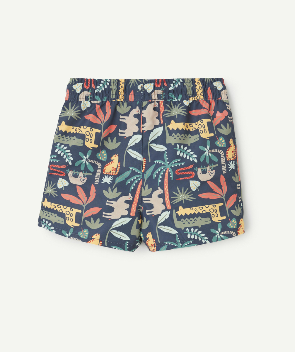 SHORT DE BAIN BÉBÉ GARÇON EN FIBRES RECYCLÉES AVEC IMPRIMÉ JUNGLE