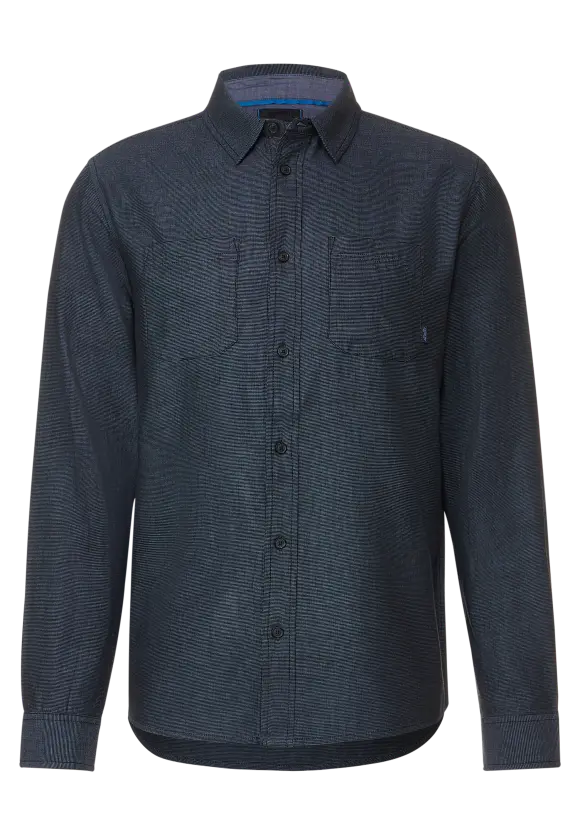 Hemd in Chambrayoptik - nightshadow blue