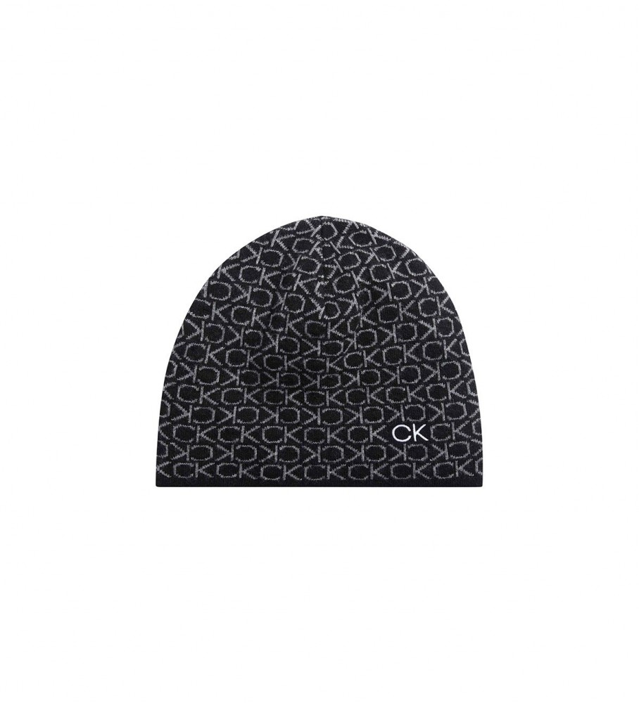 Gorro Calvin Klein Reverso com monograma preto