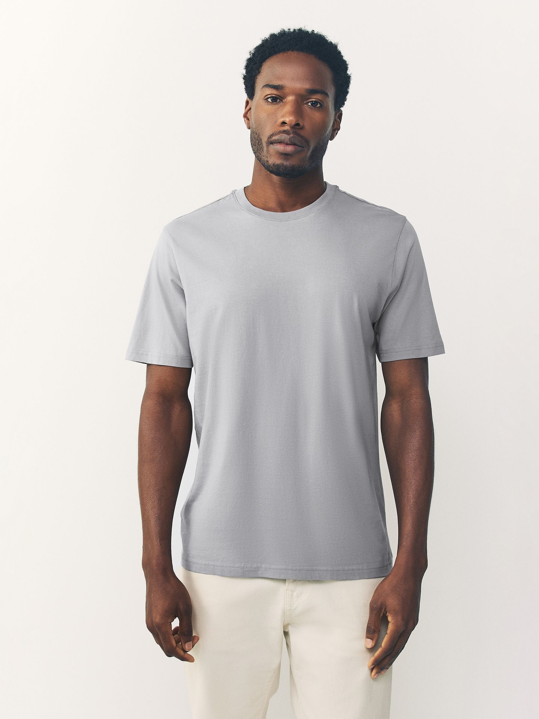 Zwart/Wit/grijs/leigrijs/kiezelkleurig/Bruin - Normale Pasvorm - Essential katoenen T-shirts verpakking van 6