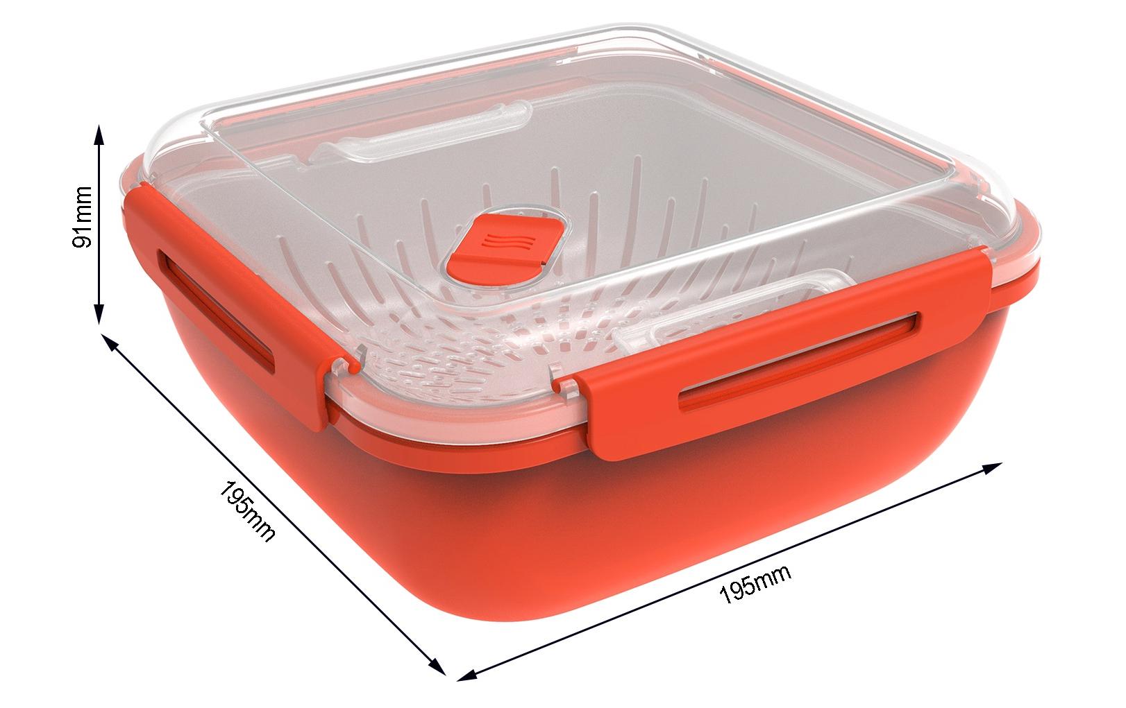 Mikrowellendose Memory Microwave 1.7 l, RotAufbewahrungsbehälter für die Mikrowelle