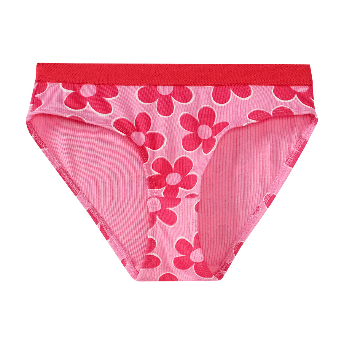 Famy 3 Mädchen Slips mit Rippstruktur rosa / zartrosa / blau