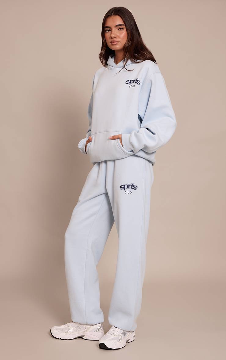 Bleu Clair Pantalon De Jogging À Revers Plt Sports Club