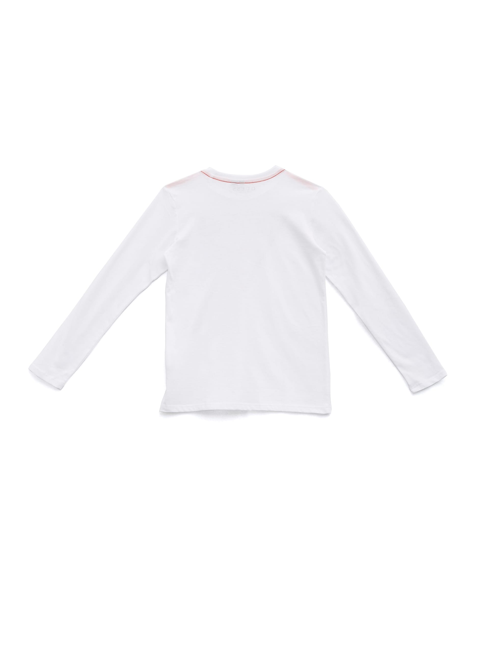 Camiseta infantil de manga comprida com logo da GUESS (tamanhos 7 a 14)