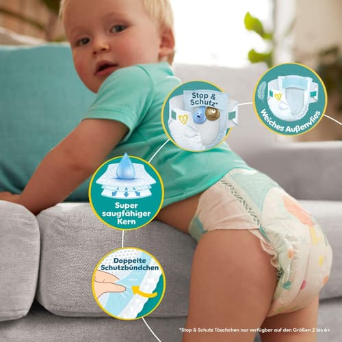 Pampers Baby-Dry Gr. 4+, Monatsbox, 10kg-15kg