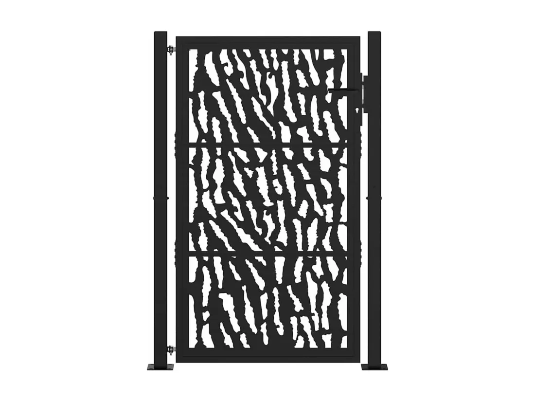 Portail de jardin noir 105x155 cm acier conception de tracés