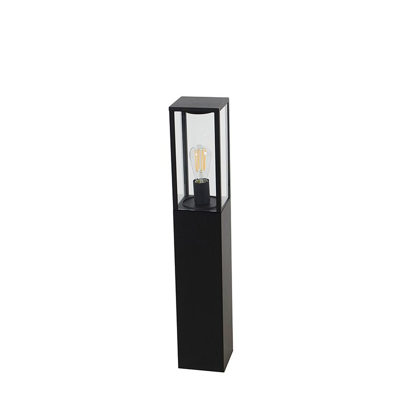 Staande buitenlamp zwart 80 cm met grondpin en kabelmof - Charlois