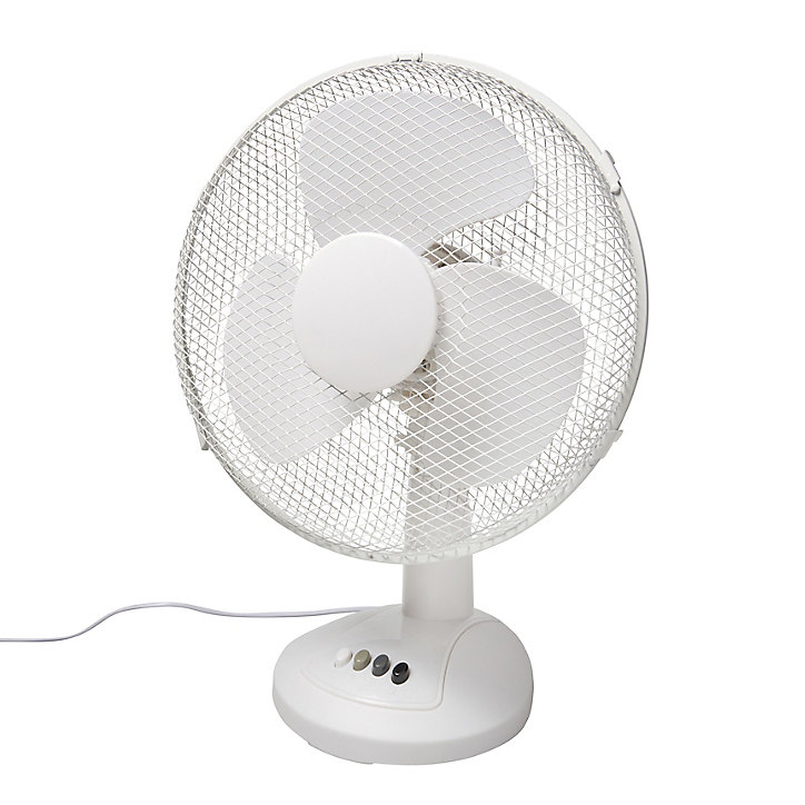 Ventilateur de table FT-30EII-2 oscillation à 80° 3 vitesses blanc