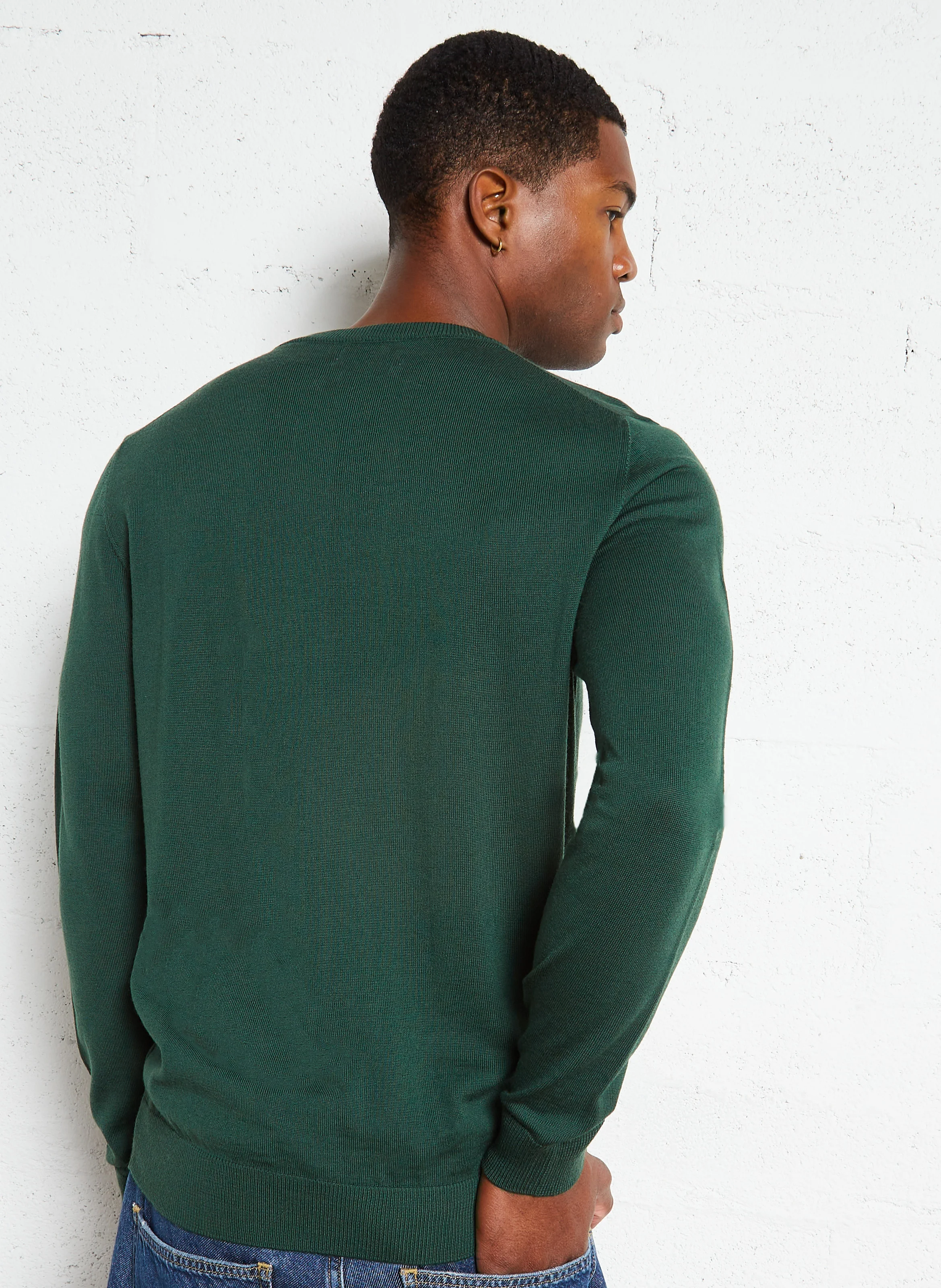 MULLEN - Pull regular en laine mérinos | Vert