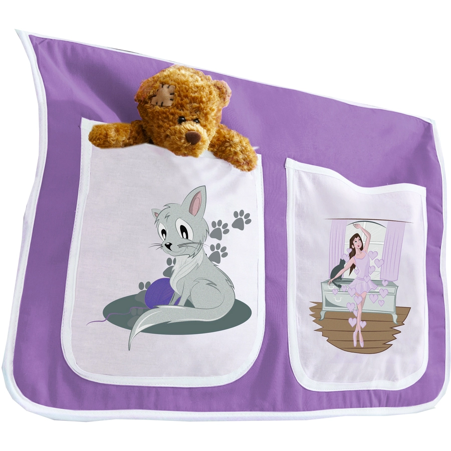 TICAA Kinder Bett-Tasche für Hochbett und Etagenbett Ballerina