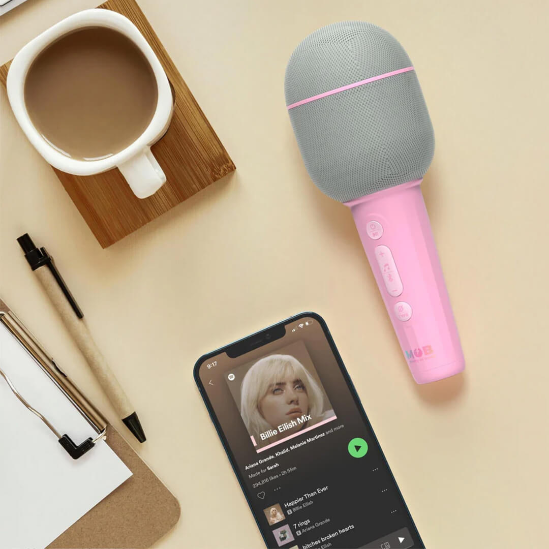 Mob karaoke microfoon - roze
