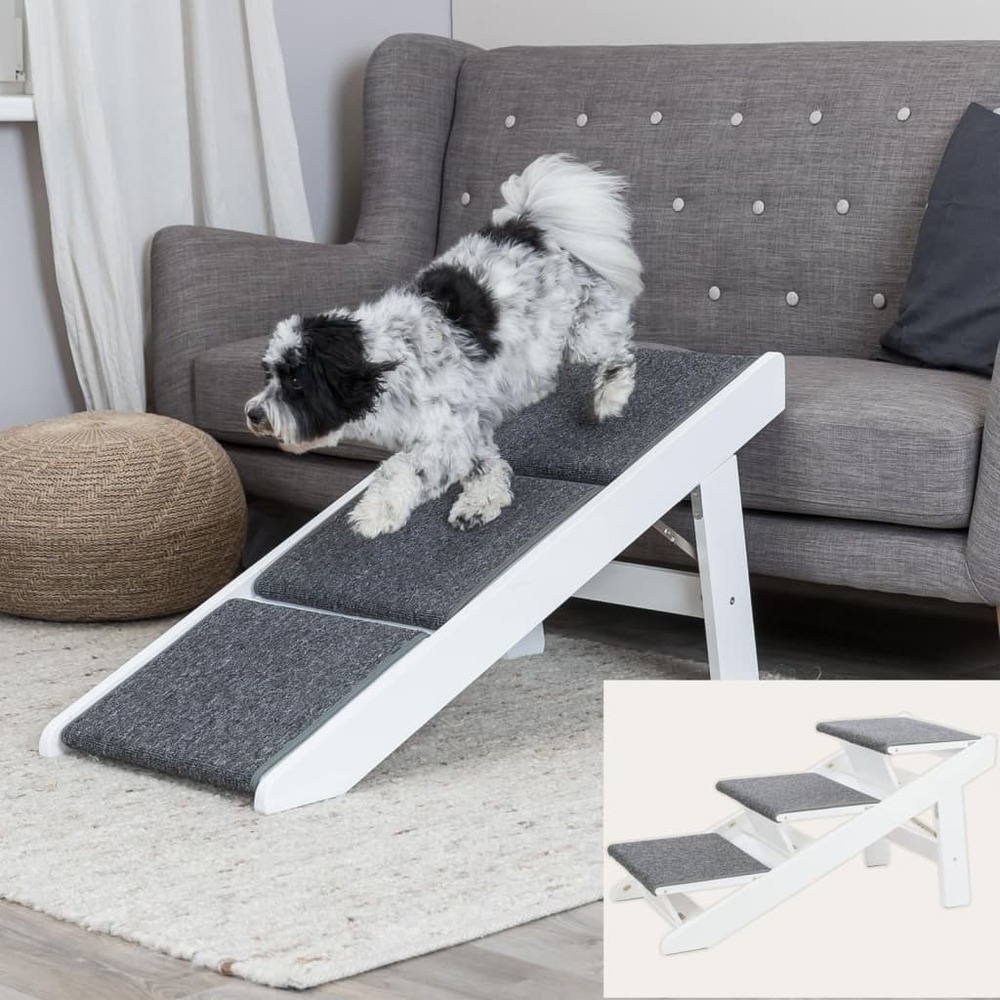 Rampe pour chien avec marches pliantes 44x46x106 cm
