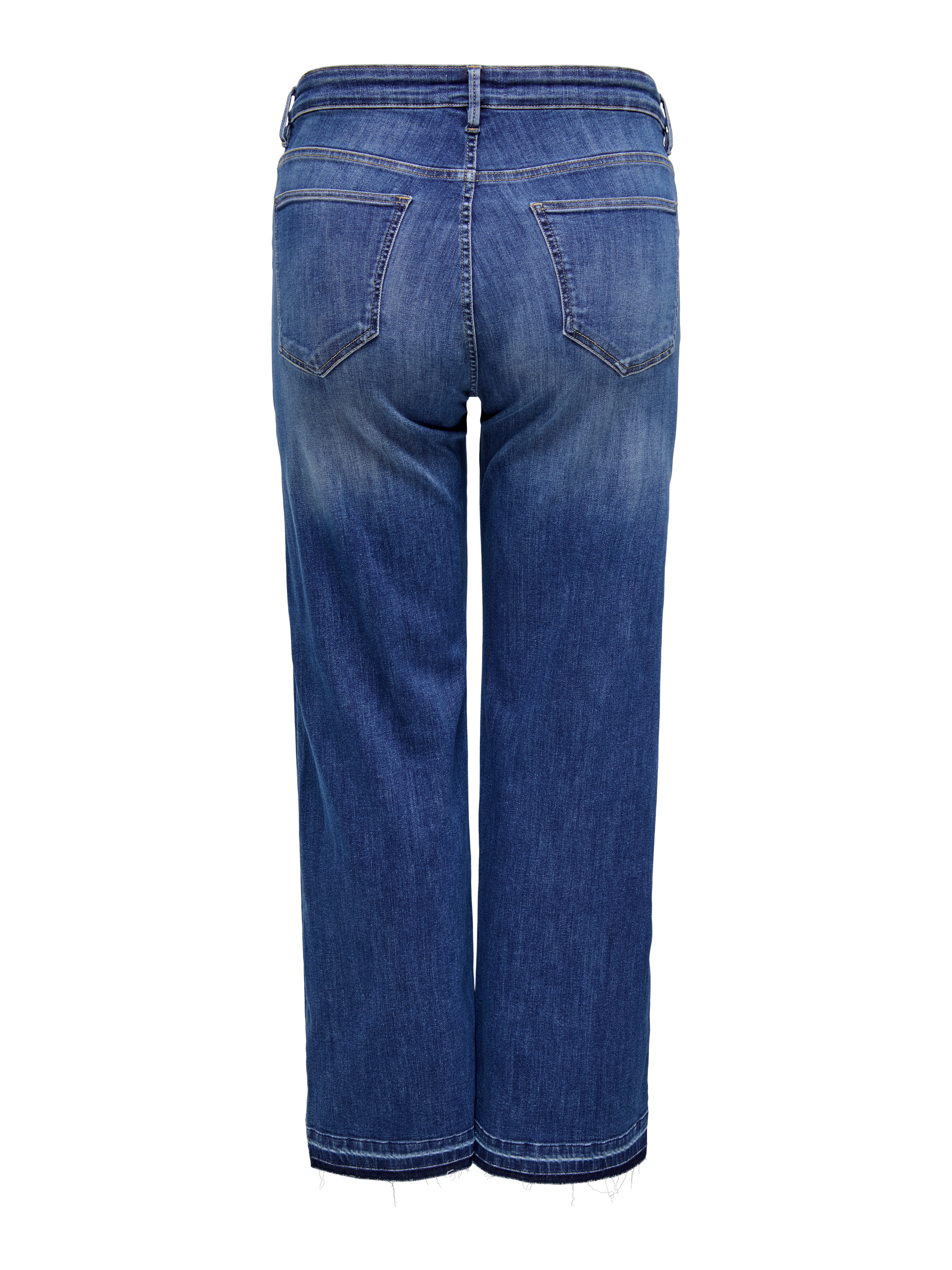 CAREMMY Hohe Taille Weiter Beinschnitt Jeans Medium Blue Denim