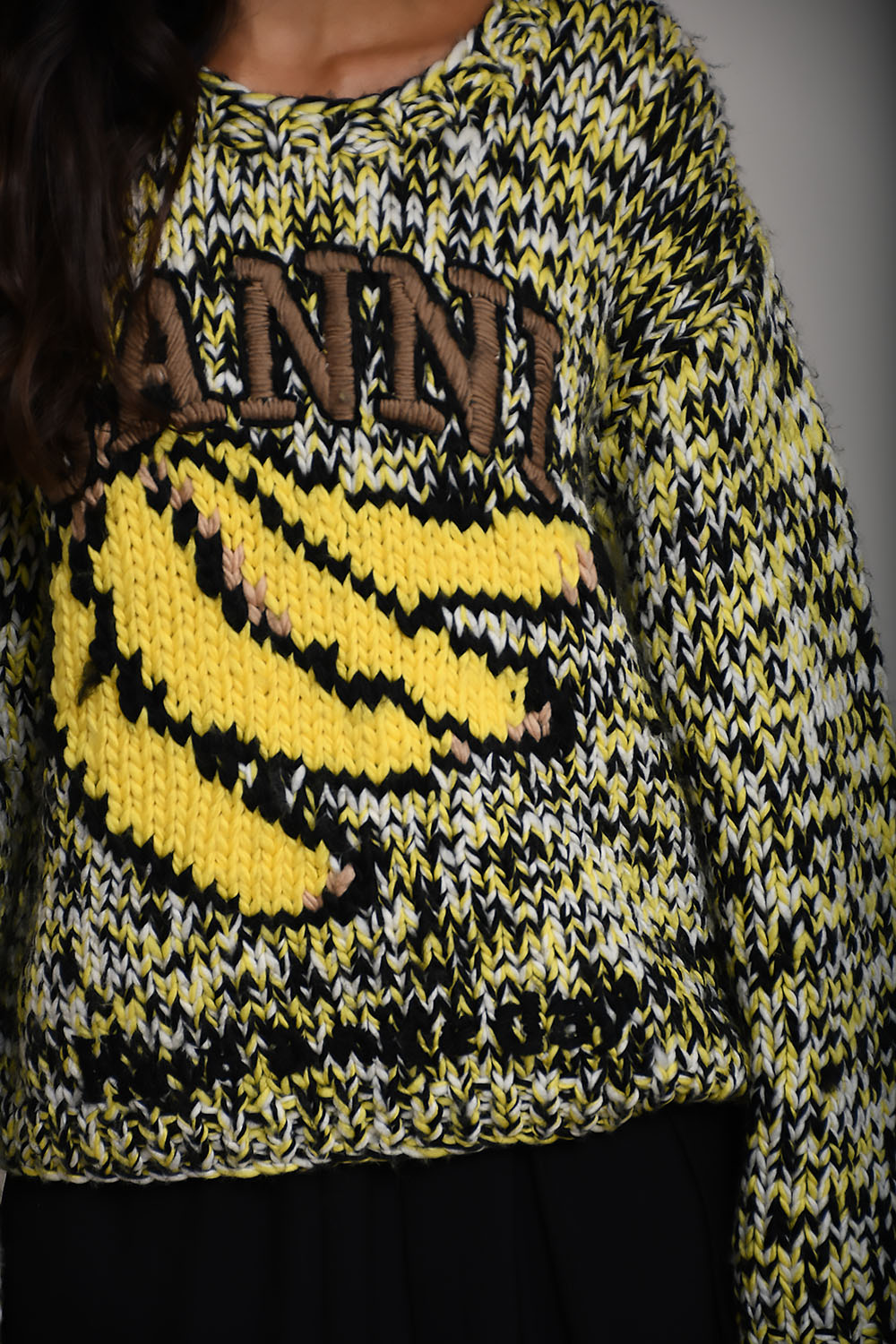 Heavy wool handknit crewneck