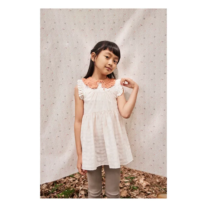 Soor Ploom T-Shirt Manches Volantées Fleuri Frill  | Blanc