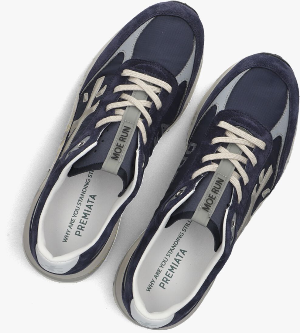 blauwe premiata lage sneakers moerun