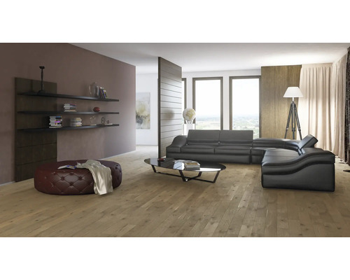 Parket 14.0 Eiken bruin landhuis plank naturel geolied geborsteld