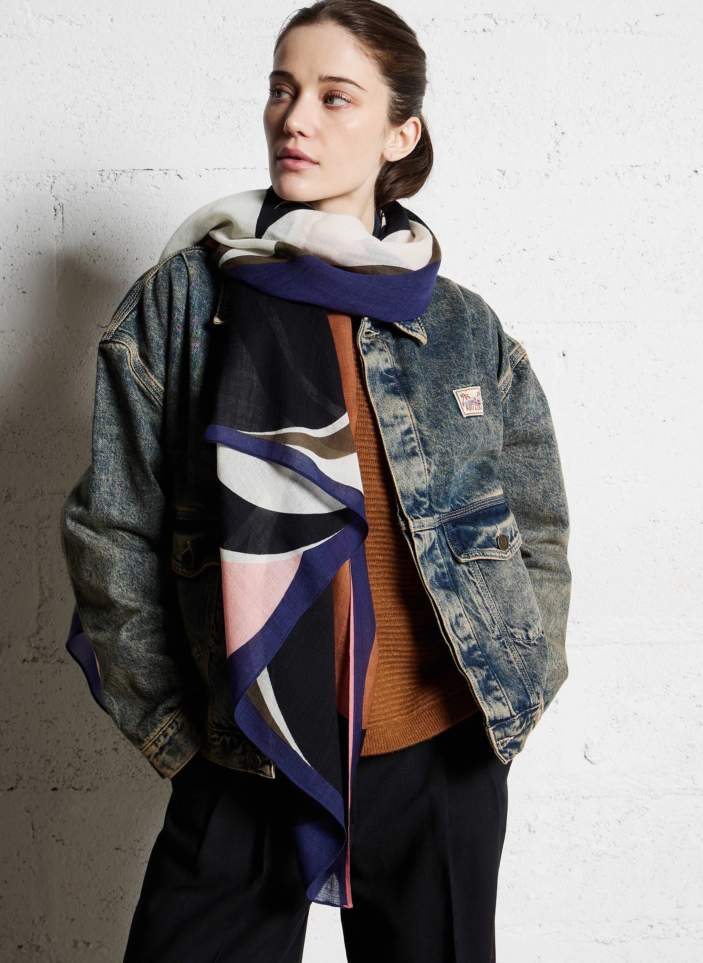 WONDER - Foulard imprimé en laine | Multicolore