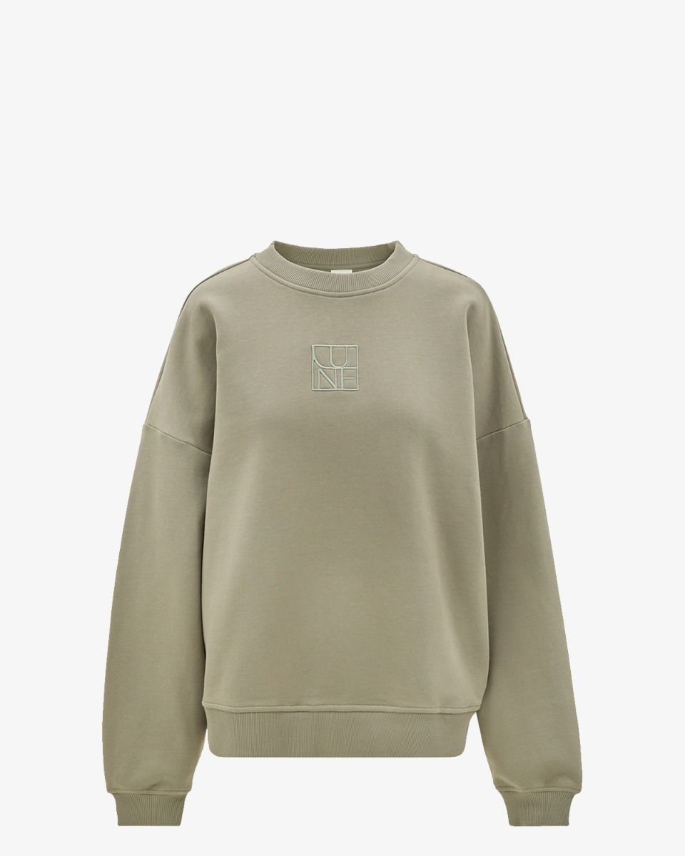 Lune Active Zany Oversized Sweatshirt Groen Damessweater