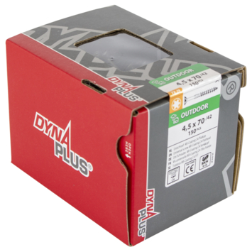 Dynaplus Schroef universeel platkop AR-coating TX-25 4.5x70 150 stuks