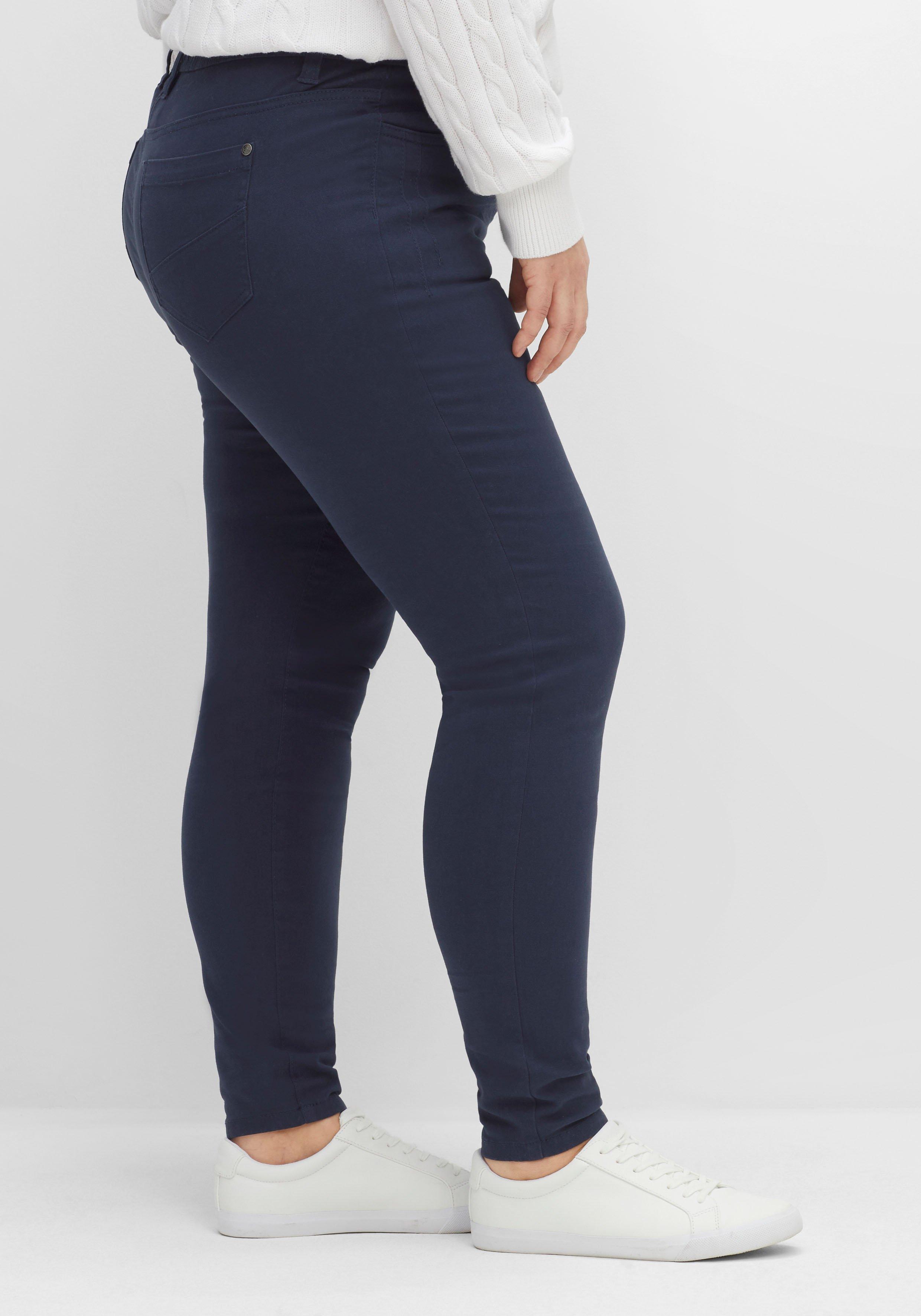 Skinny Twillhose mit Gummibund