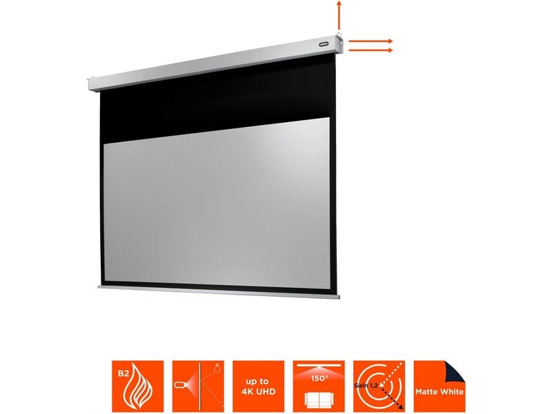 Celexon Motorleinwand Pro Plus 280x175 cm 16:10 Leinwand für Heimkino und Präsentationen