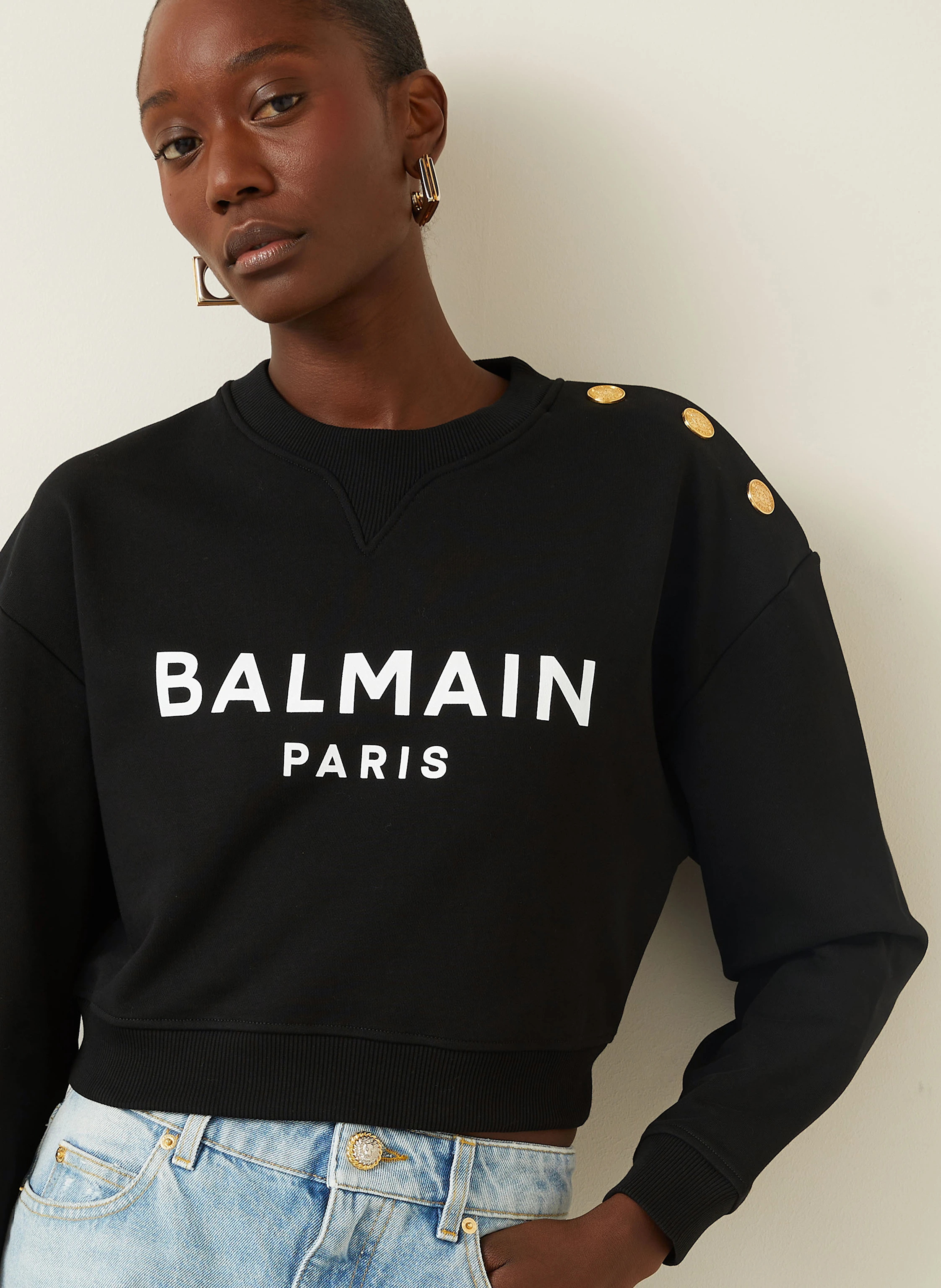 BALMAIN Cropped-Sweatshirt