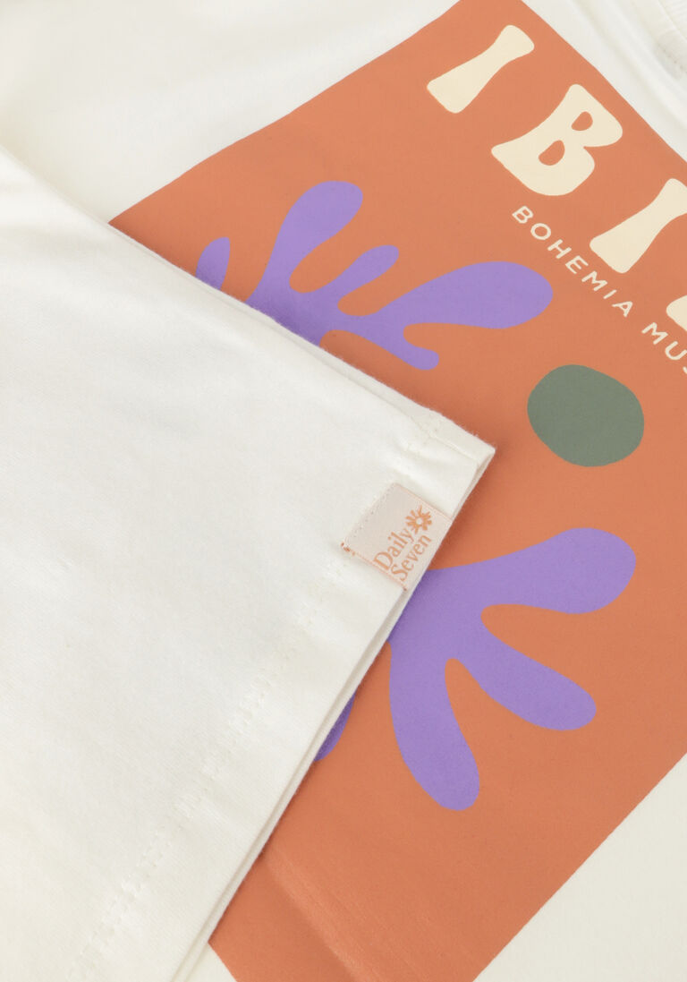 DAILY7 witte daily7 t-shirt t-shirt ibiza