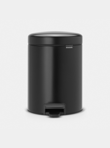 NewIcon Pedaalemmer, 5 liter, kunststof binnenemmer - Matt Black