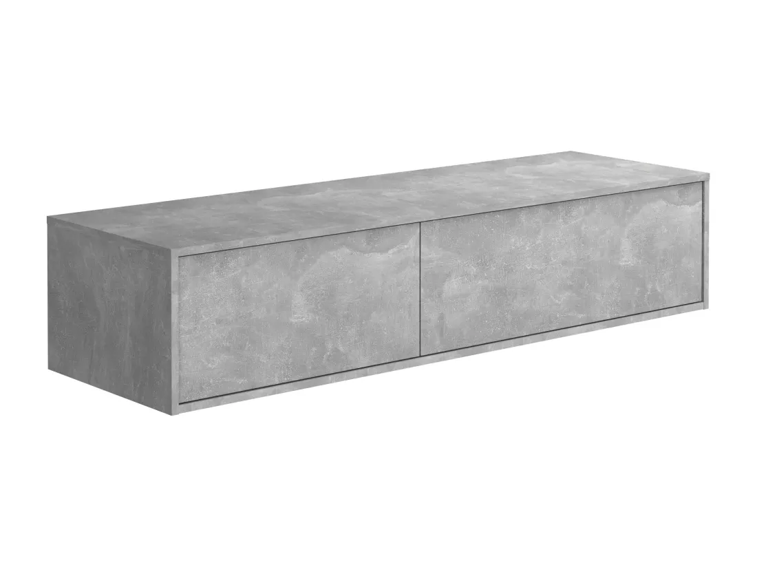 Meuble sous vasque suspendu - Coloris gris béton - L150 cm - ISAURE II