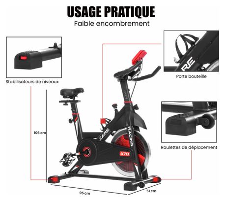 Vélo de Biking - CARE - racing 470-475 Noir