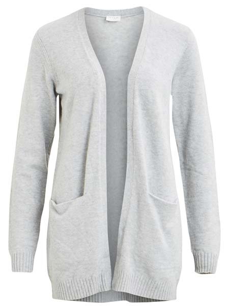 Vila  Viril open knit noos cardigan - Light Grey melange