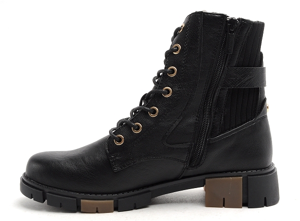 Mustang boots bottine plates femme 1443502 noir
