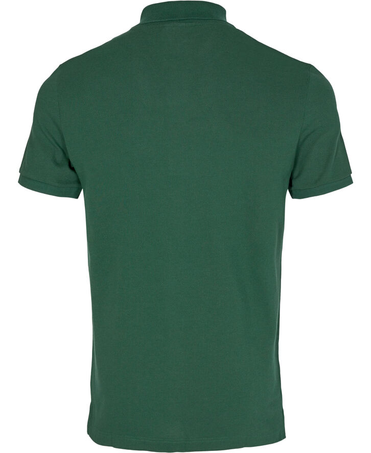 Lacoste SHORT SLEEVED RIBBED COLLAR SHIRT Green