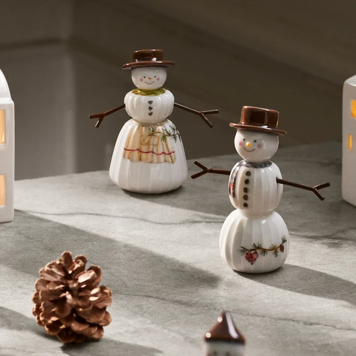 Kähler Design - Hammershøi Christmas 2024, Schneefrau, H 9 cm, weiss (hängend)
