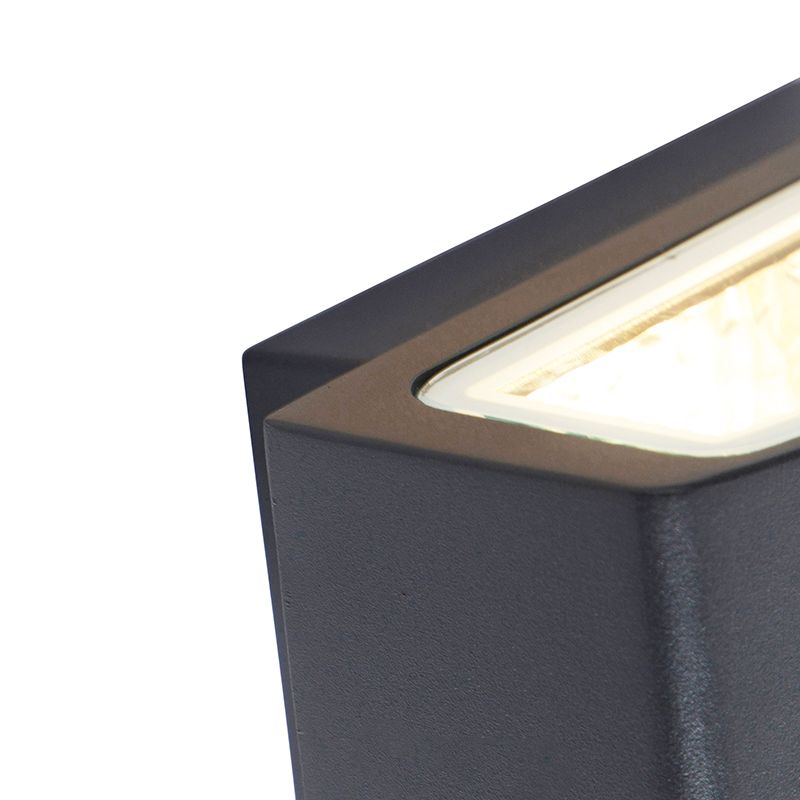 Modern buitenwandlamp grafiet 14,3 cm IP44 - Latina