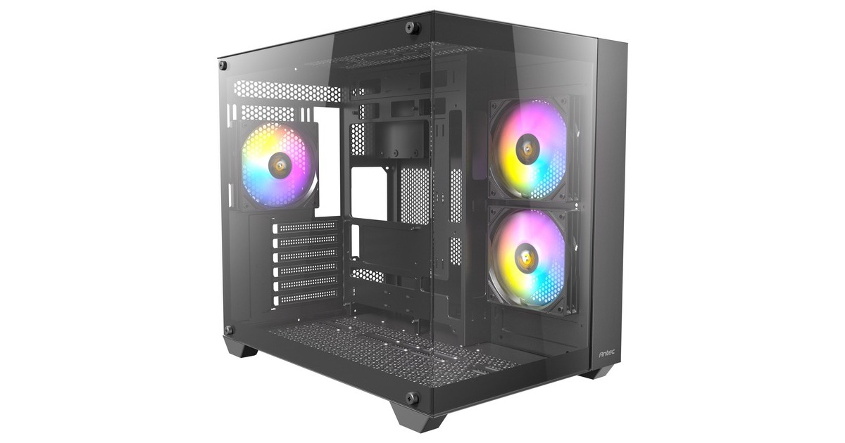 AntecCX800 ARGB midi tower behuizing  (Zwart | 1x USB-A | 1x USB-C | Tempered Glass)