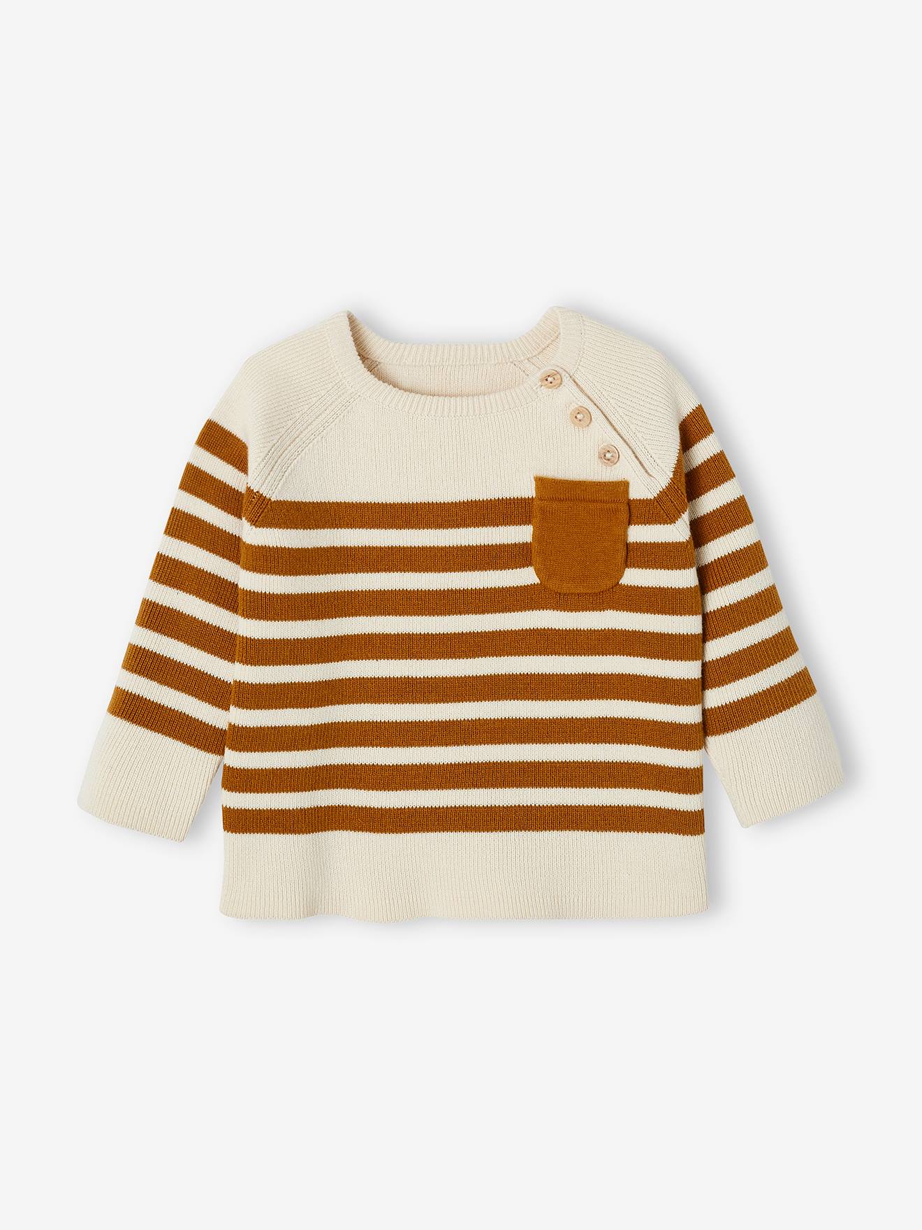 Suéter infantil listrado azul escuro estilo marinheiro
