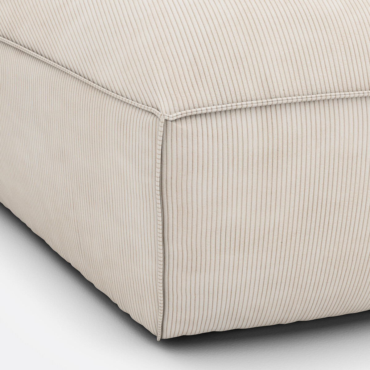 LA REDOUTE INTERIEURS<br>Canto modular aberto, veludo cotelê Seven