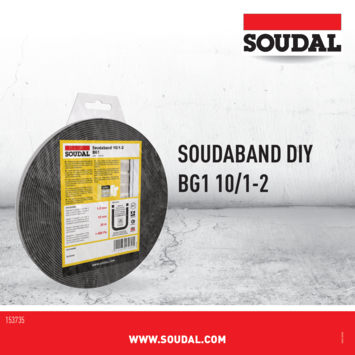 Soudal gecomprimeerde zwelband 1-2mm, 10mm breed en 8m lang