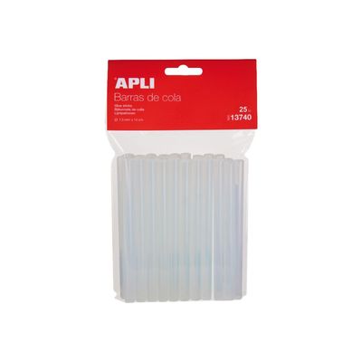 APLI kids - 25 bâtons de colle pour pistolet à colle - transparent