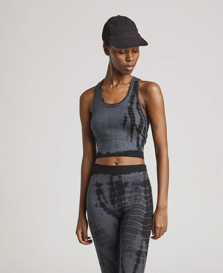 Gai&Lisva Lifa Tie dye Yoga Top Petrol grey tie dye