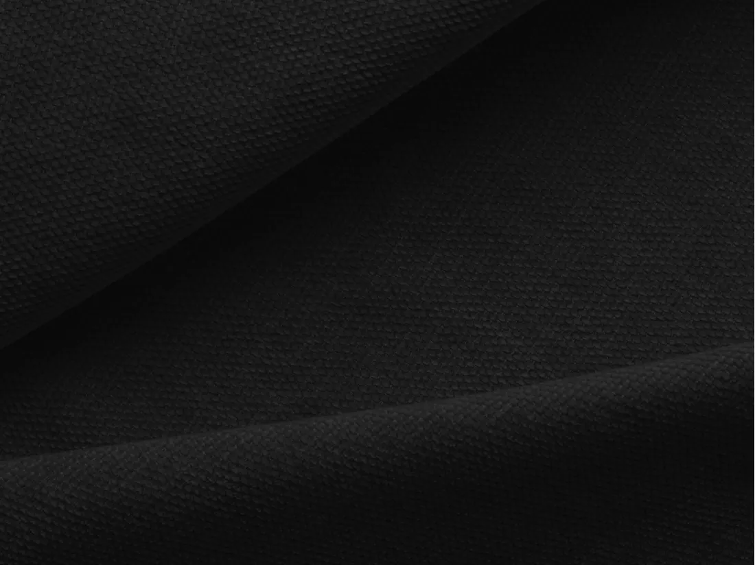 Canapé d'angle panoramique en tissu chenille - noir - HOKU
